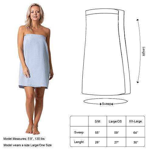 Turkish Linen Waffle Spa Wrap with Adjustable Closure