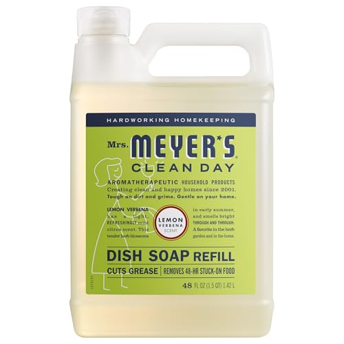 Mrs. Meyer's Lemon Verbena Liquid Dish Soap Refill 48 Fl Oz - Natural, Cruelty-Free