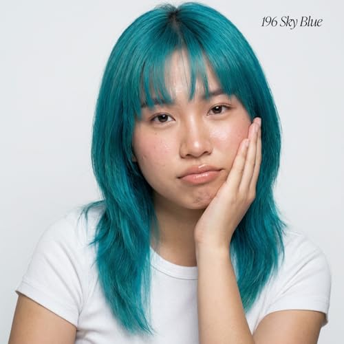Adore Semi Permanent Hair Dye Sky Blue 4 oz (2 Pack)