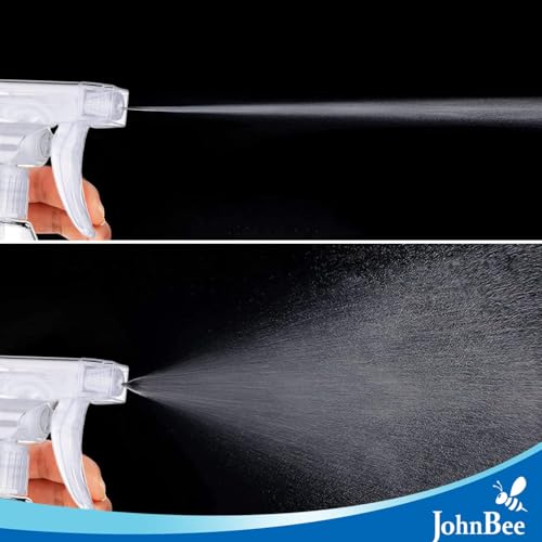 JohnBee 16.9oz Adjustable Spray Bottles - 2 Pack for Cleaning & Plants