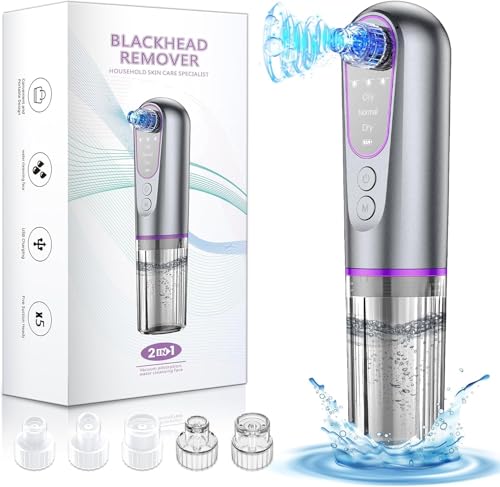 Blackhead Remover Vacuum with 3 Suction Levels & 5 Heads