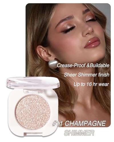Glitter Eyeshadow Duo - Long-Lasting Shimmer Gold & Champagne