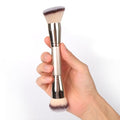 Dual-Ended Foundation Brush - Round & Angled Makeup Brush