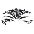Black Face Jewels Sticker - Self Adhesive Crystal Gems