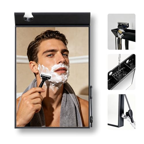 Fogless Shower Mirror for Shaving, 10" x 6.7" HD Glass
