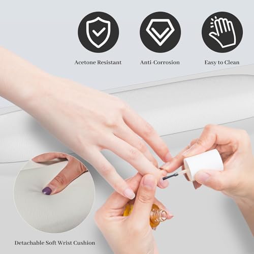 Nail Tech Desk with Storage – White Manicure Table