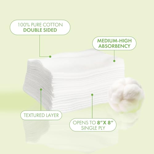 Intrinsics Large 4x4 Cotton Squares (200 Count) – Lint-Free