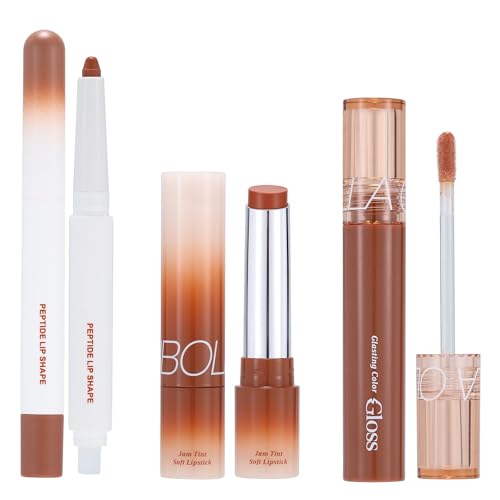 3-Piece K-Beauty Lip Combo Set with Liner, Balm & Gloss