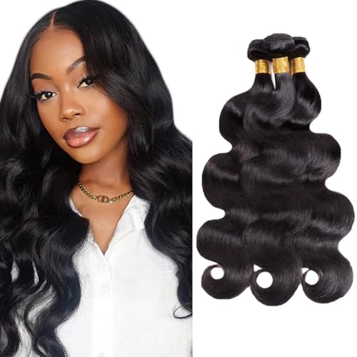 #1B Brazilian Body Wave Hair Bundles 30 inch 150g