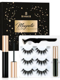 Magnetic Eyelashes Kit with Eyeliner - 5D Faux Mink, 3 Pairs