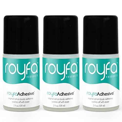 Roll On Body Adhesive, Body Glue for Dancers - Skin Glue - Liquid Fashion Tape - Body Glue for Skin - Butt Glue - Sock Glue - Wig Adhesive 3 Pack