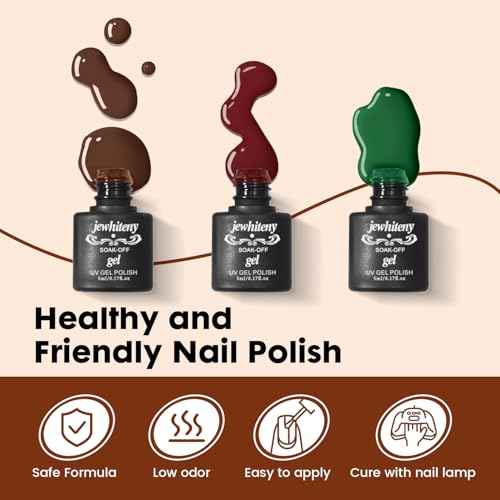 JEWHITENY 23 PCS Gel Nail Polish Set 20 Color Jelly-like Nail Polish Suitable for Salon and Home DIY Manicure