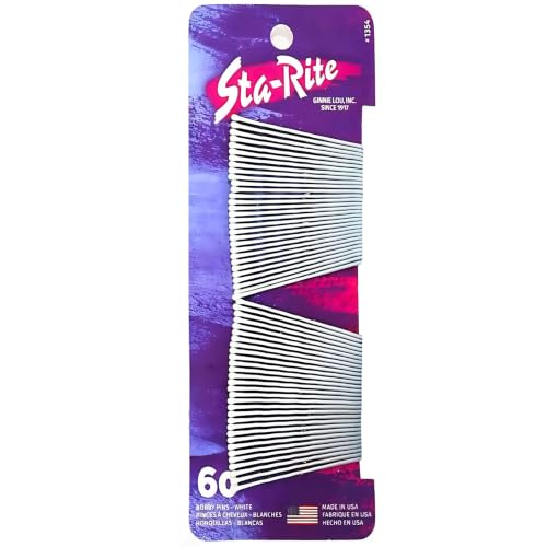 White Bobby Pins Pack of 60 - Discreet Hair Styling Accessories for Updos & Bridal