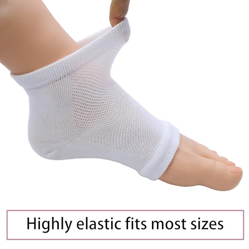 Moisturizing Heel Socks for Dry Cracked Feet - 2 Pairs