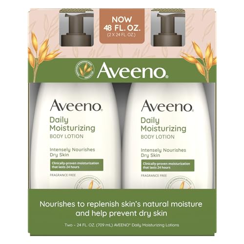 Aveeno Daily Moisturizing Body Lotion for Dry Skin, (2x24 FL. OZ (48 FL. OZ.)