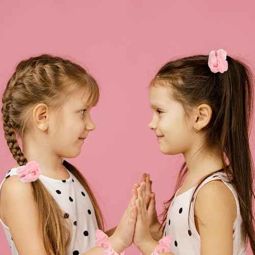 WHAVEL 16 Pack Witch Velvet Scrunchies Witch Party Favors, Pink & Green Hair Ties Movie Hair Accessories for Women Girls