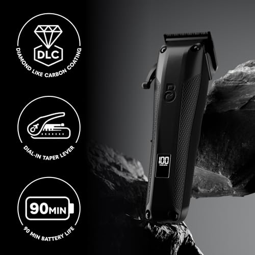 Pro Beard Trimmer for Men - Barber-Grade Cordless Electric Grooming Kit with 10 Guides & Taper Lever