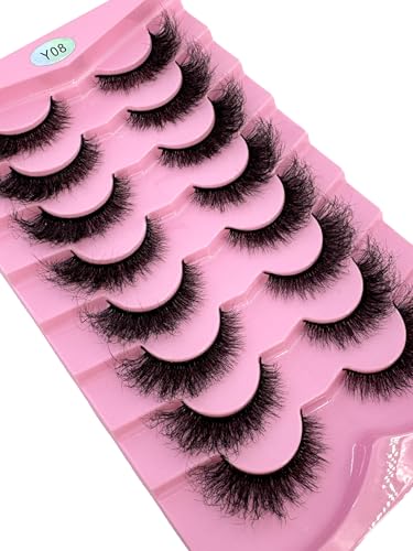 8 Pairs 3D Mink False Eyelashes - Natural Look Extensions