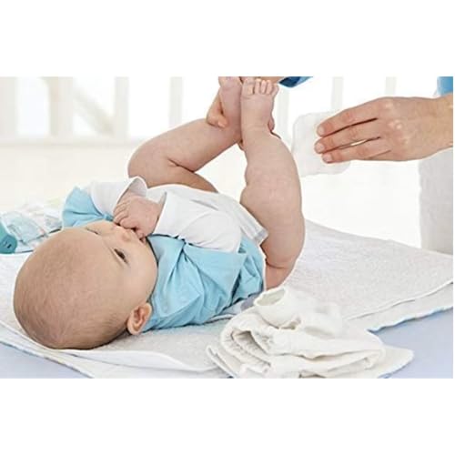 Organic Baby Cotton Dry Wipes 360 Count Large Square Diapering & Skin Care Pads - İpek