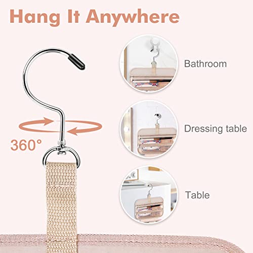 Waterproof Hanging Toiletry Bag for Women, Black