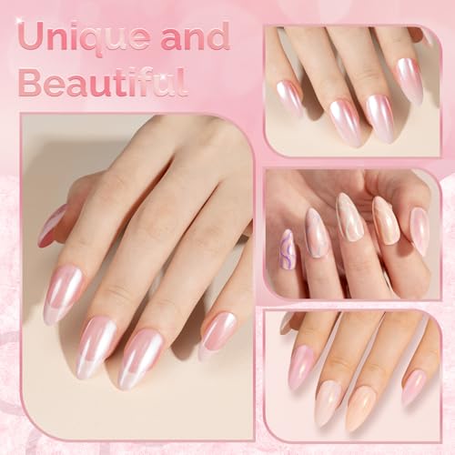 MelodySusie 16Pcs Chrome Nail Powder Kit for Gel Nails - 40 Color Variants