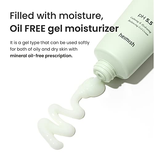 HEIMISH Matcha Biome Oil-free Calming Gel Moisturizer - Moisturizing, Cooling, Soothing, Low Irritating, Non-sticky formula with Matcha, Probiotics, for Oily & Acne-prone Skin, pH 5.5, 3.4fl.oz/100ml