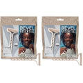 Bevel Essentials Disposable Safety Razors for Men, Double Edge Stainless Steel Blade Helps Prevent Nicks and Razor Bumps, Travel Essentials, 5 Count (Pack of 2)