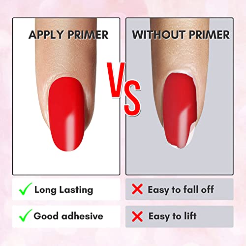 Makartt Poly Nail Gel Set Clear Nude Pink 2PCs 50ML Gel Builder Bundle with Makartt Nail Dehydrator and Primer Set, Air Dry Professional Long-lasting Nail Prep