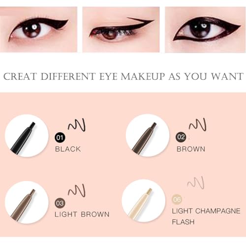2-Pack Light Brown Gel Eyeliner Pen Waterproof