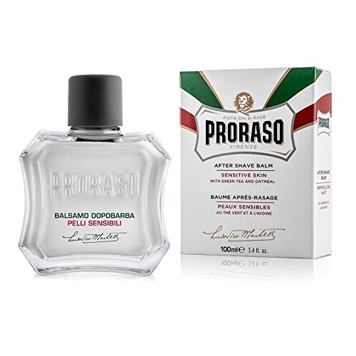 Proraso After Shave Balm - Oatmeal & Green Tea - Nourishing & Gentle Formula After Shave Cream for Sensitive Skin - Premium Italian Shaving for Men - 3.4oz,(Pack of 2)