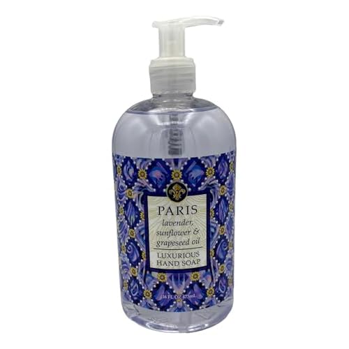 Greenwich Bay Trading Co., Paris, Lavender, Sunflower & Grapeseed Oil Luxurious Hand Soap and Shea Butter Lotion Set, 16 fl oz Each