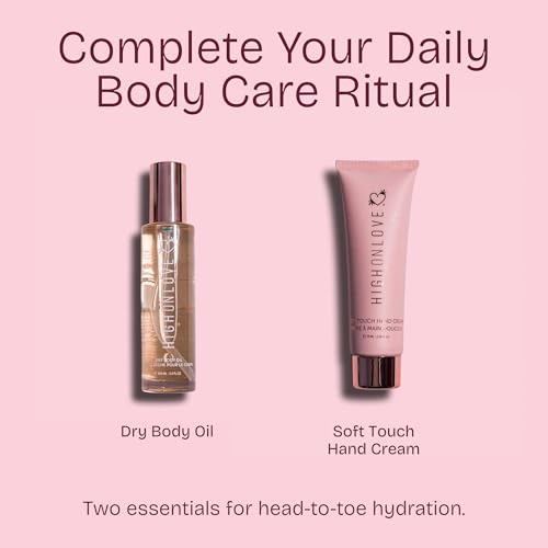 High On Love Dry Body Oil Spray - Soothing and Hydrating Body Glow Oil with No Greasy Residue, Made with Premium 100% Natural Ingredients (100 ml) (Rose)