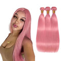 FuivJuix Pink Straight Human Hair Bundles - 26, 28, 30 Inch