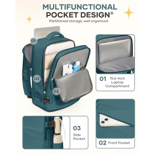 Travel Backpack For Women Men Airline Approved Carry On Backpack Flight Approved Waterproof Sports Luggage Backpack Casual Daypack Small Hiking Backpack