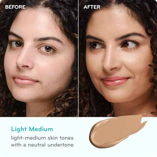 p?rlisse Ageless Glow Serum BB Cream SPF 40 - Glow BB Cream with SPF Enriched with Bakuchiol & Vitamin C to Help Improve Firmness & Reduce Wrinkles for Dewy Skin - Light Medium (1.4 oz)