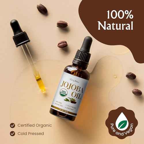 BodyJ4You Organic Jojoba Oil for Skin - USDA Organic 100% Pure Natural - Face Skin Gua Sha Facial Dermaplaning Hair Scalp Massage - Unrefined Cold Pressed Hexane Free - Base Carrier Wax - 1 Fl Oz