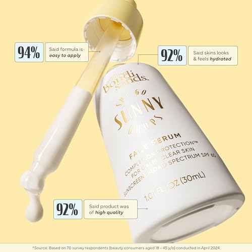 Bondi Sands Sunny Drops SPF 60 Face Serum, Hydrating + Nourishing Broad Spectrum Sunscreen, Lightweight, Silky-Smooth Finish, Oil-Free, 1.01 Fl Oz
