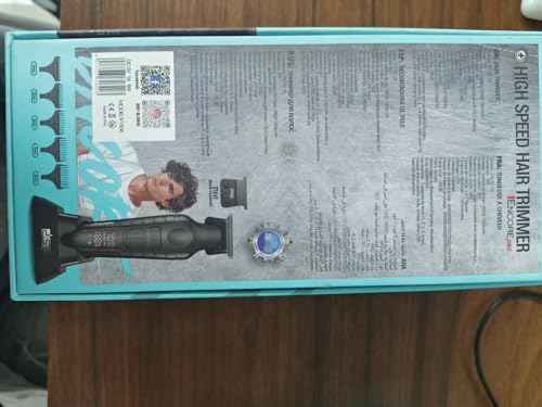 DSP Hair Trimmer for Men, Beard Trimmer, Cordless USB Rechargeable Barber Trimmer DLC, Speeds Adjustable, Travel Lock, Low Noise with Charging Base