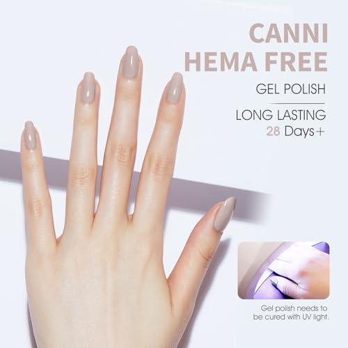 CANNI Nude Gel Nail Polish 1Pcs Beige Nude UV/LED Soak-Off Gel Polish 9131