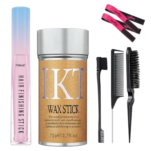 Hair Wax Styling Set - 7 Pcs with Combs & Bands