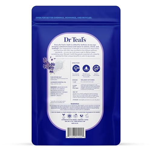 Epsom Salt Soak with Lavender for Relaxation - 3 lb Pack of 4