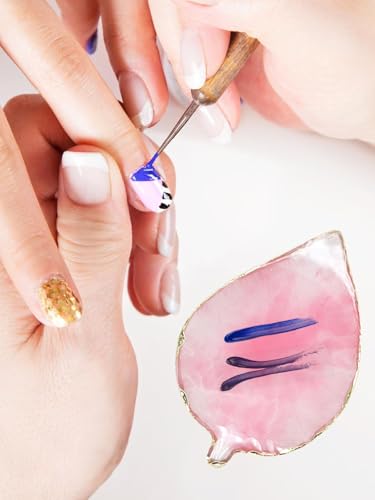 Leaf Design Resin Nail Art Palette - Color Mixing Tray