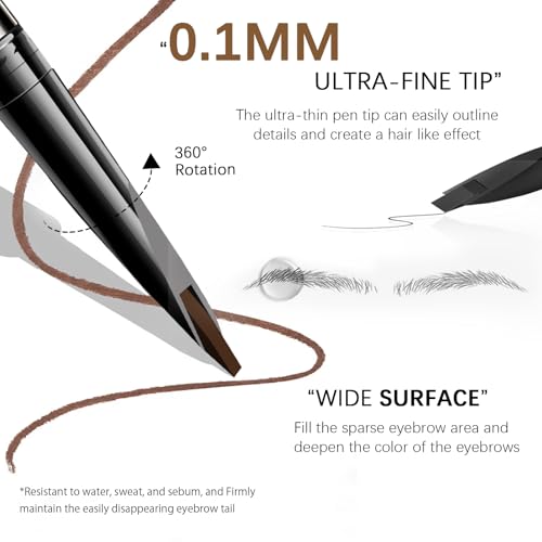 MAVENI Microblading Eyebrow Pencil - 0.1mm Ultra-Fine, Waterproof, Black