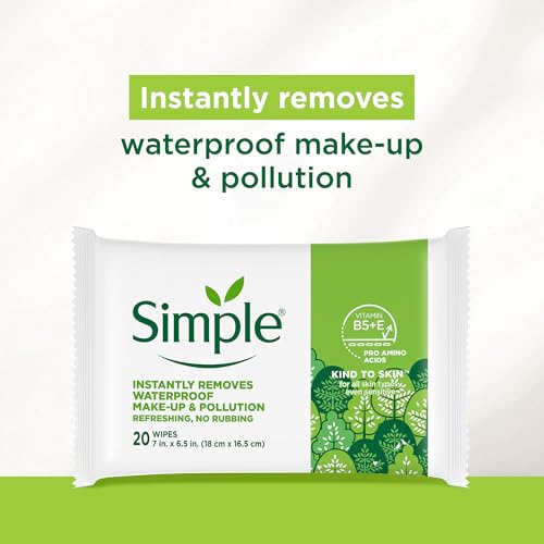 Simple Micellar Makeup Remover Wipes - 2 Pack, 40 Wipes