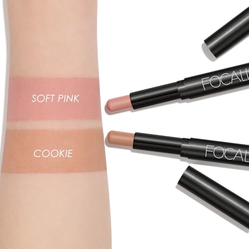 FOCALLURE 2 Pcs Cream Eyeshadow Stick Set - Long Lasting & Waterproof