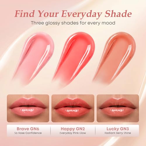 Vegan Lip Gloss with Shea Butter - High Shine & Non-Sticky