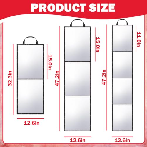 Foldable Full Length Mirror Tri-Fold Acrylic Portable