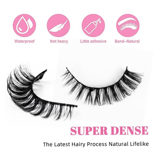 False Eyelashes 20 Pairs 3D Mink Lashes 5 Styles Reusable