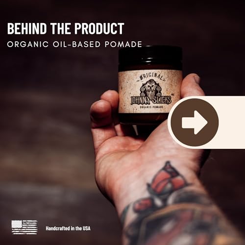 Johnny Slicks Oil Based Pomade for Men | 4oz Organic Hair Styling