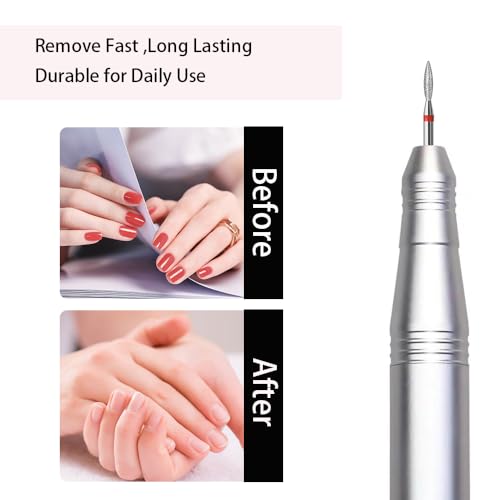10pcs Diamond Flame Cuticle Drill Bits Set for Nail Care